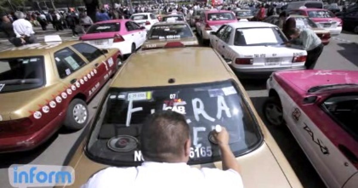 Cab Protest in Mexico