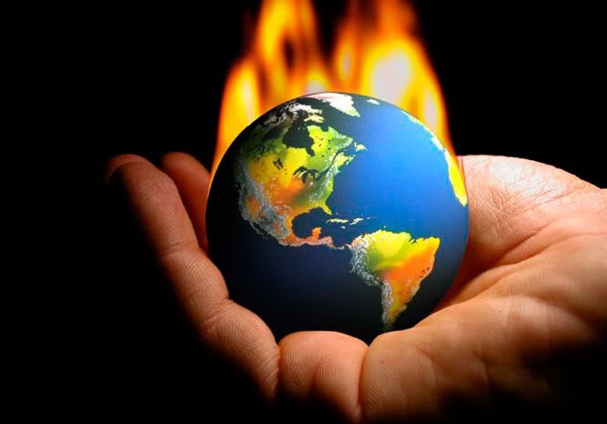 Global Warming- earth on fire