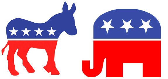 Democrat and Republican