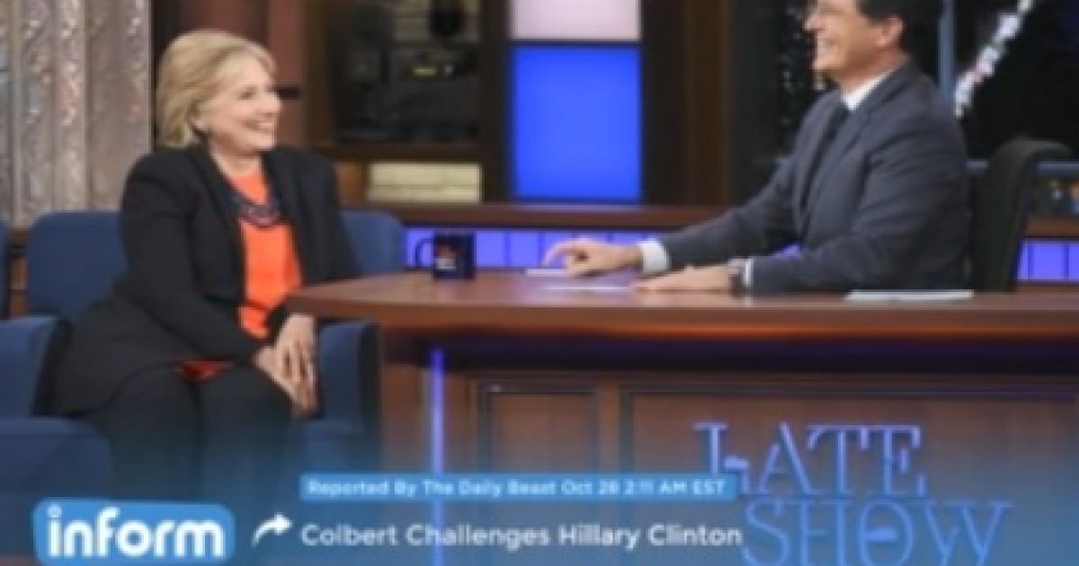 Hillary and Colbert