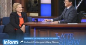 Hillary and Colbert