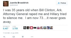 bill clinton rape tweet