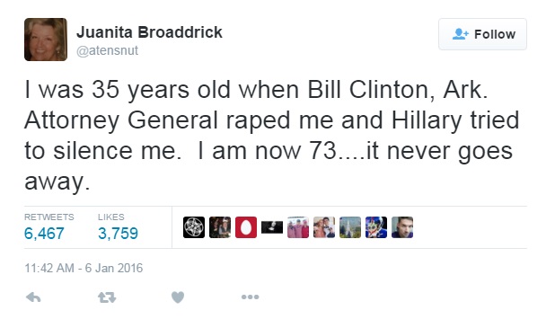 bill clinton rape tweet