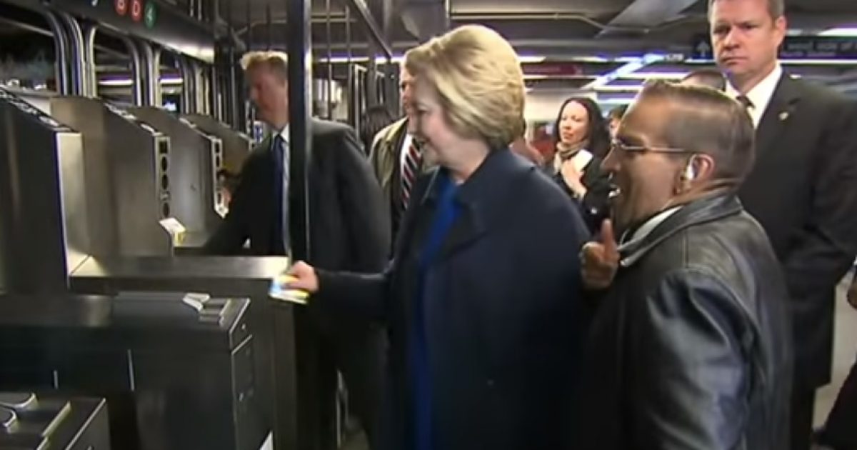 Hillary New York Subway