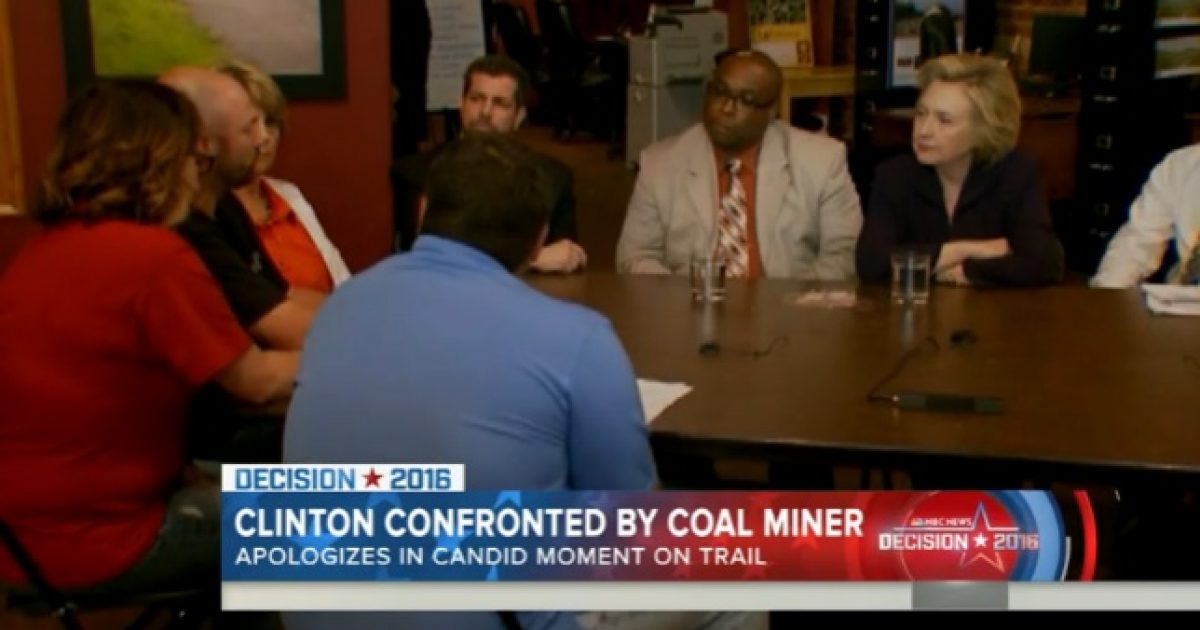 hillary and coal miner