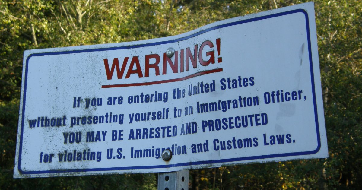 Immigration border notice Immigration border notice