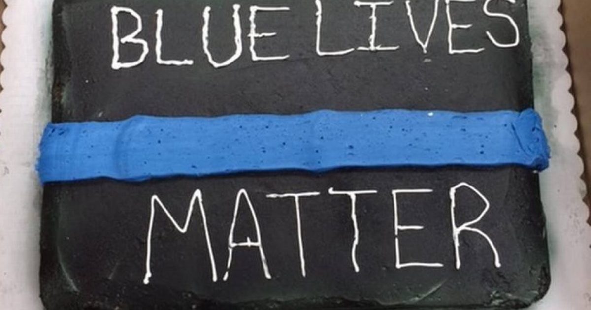 blue lives matter cake