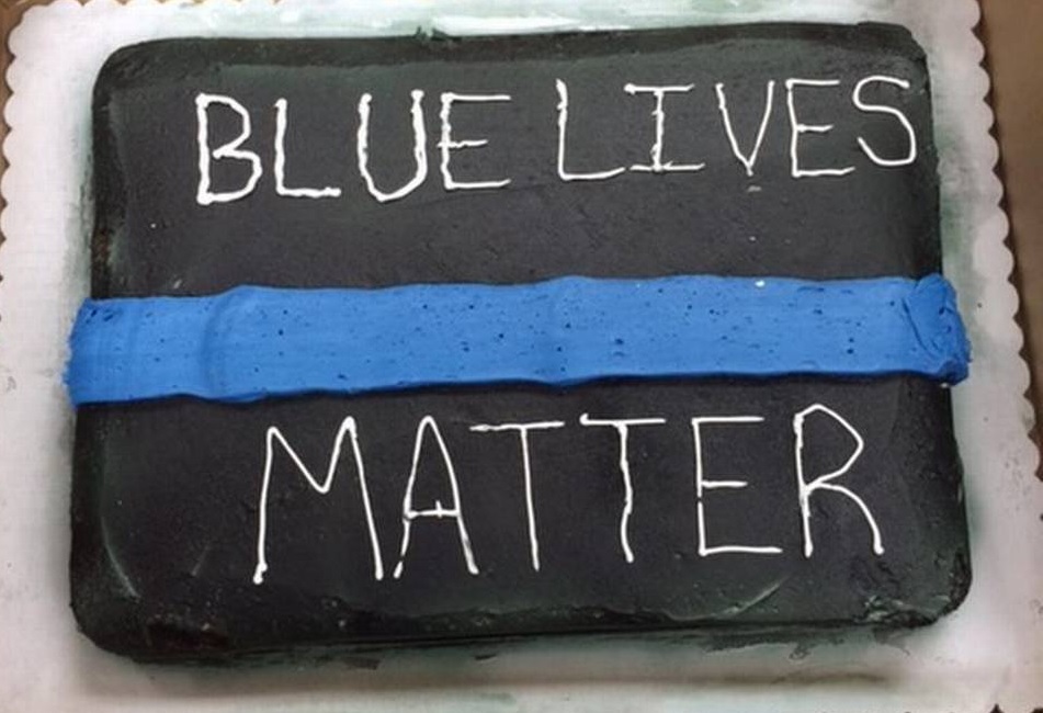 blue lives matter cake